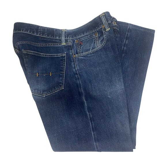 Polo Ralph Lauren Denim Jeans Authentic Dungarees Mens 36x30 Blue Straight Fit C - Picture 5 of 11